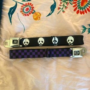 Seat belt belts.   Adjustable.